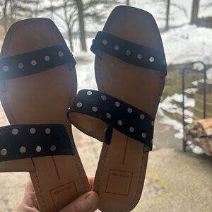 Dolce Vita Black and White Polka Dot Sandals